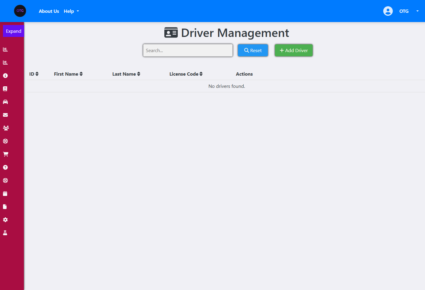 Admin Driver Management