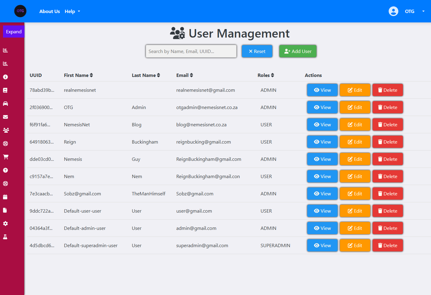 Admin User Management