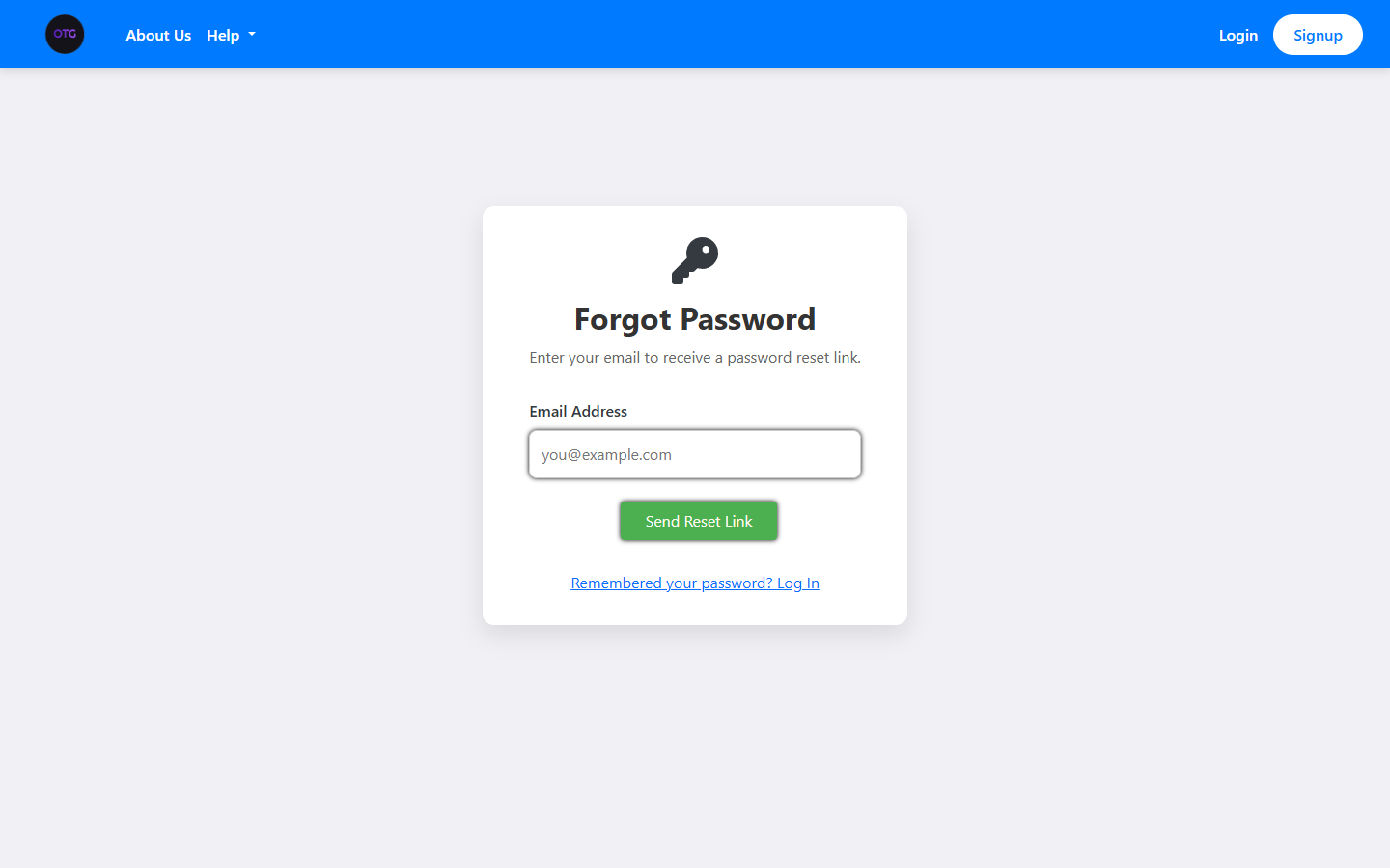 OnTheGoRentals Forgot Password