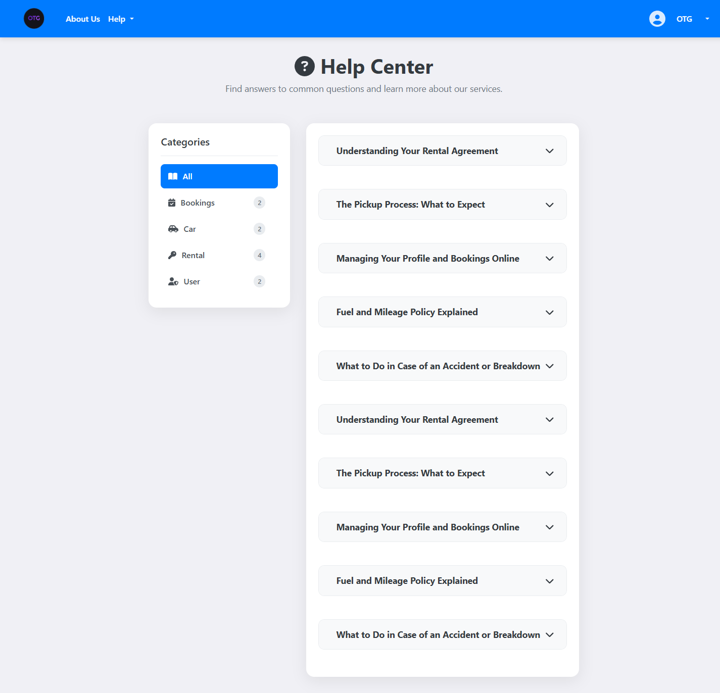 OnTheGoRentals Help Center