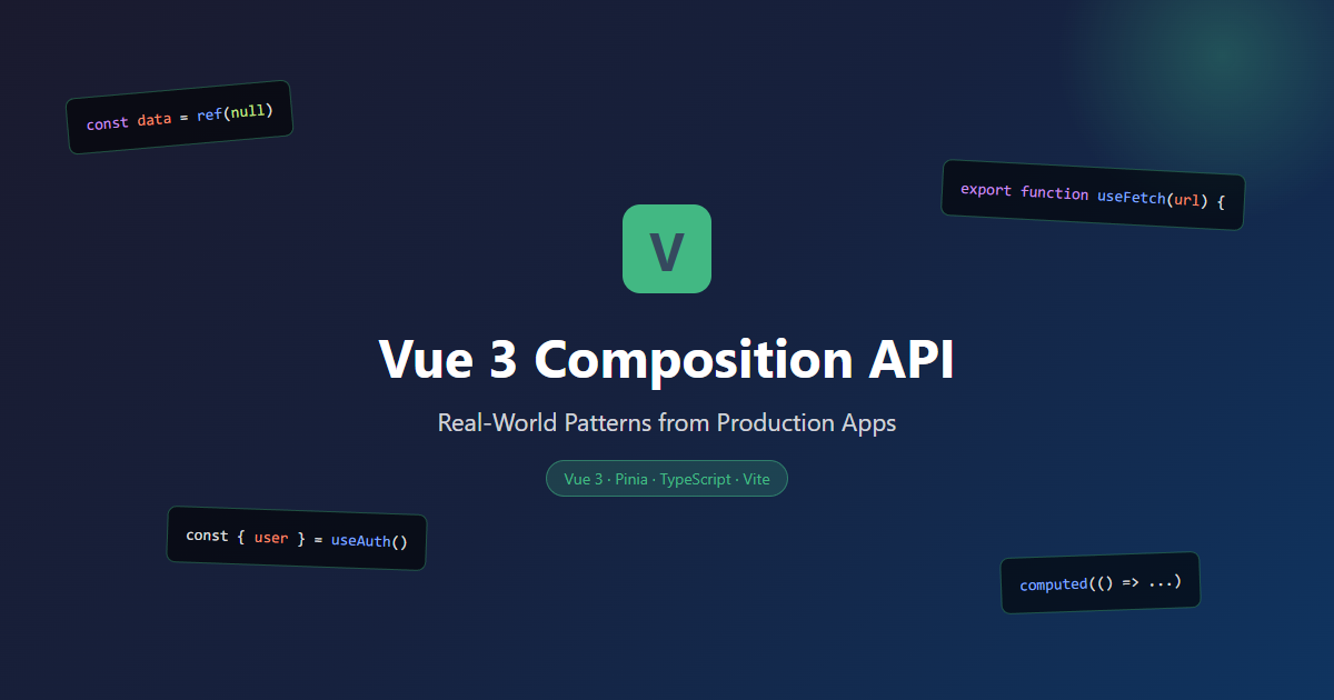 Vue 3 Composition API Patterns
