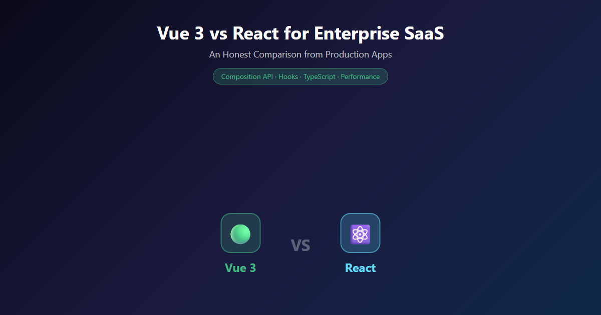 Vue 3 vs React Enterprise SaaS Comparison