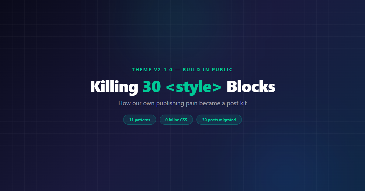 Killing 30 style blocks - NemesisNet theme post kit