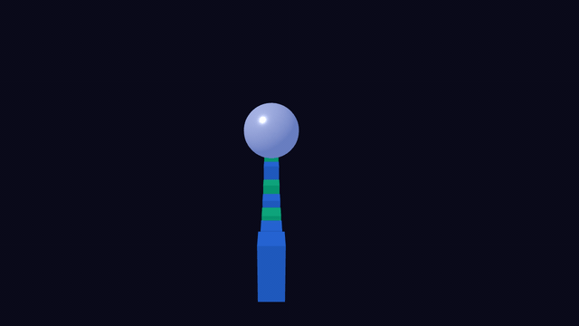 Three.js animated 3D equalizer visualising the VoxNemesis Read audio level meter